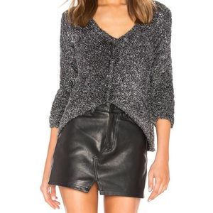 NWOT Lovers + Friends Gerona Glitter Silver Sweater
